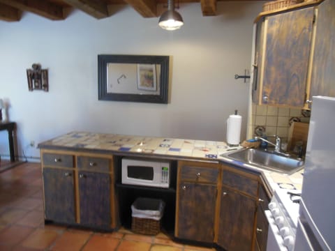 Shows Off My Cabinet Staining Technique And Ample Counter Space