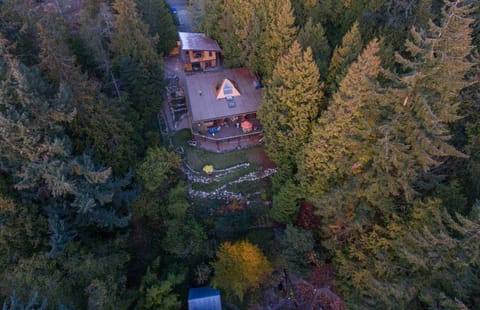 Cozy suite is along the path to garden level