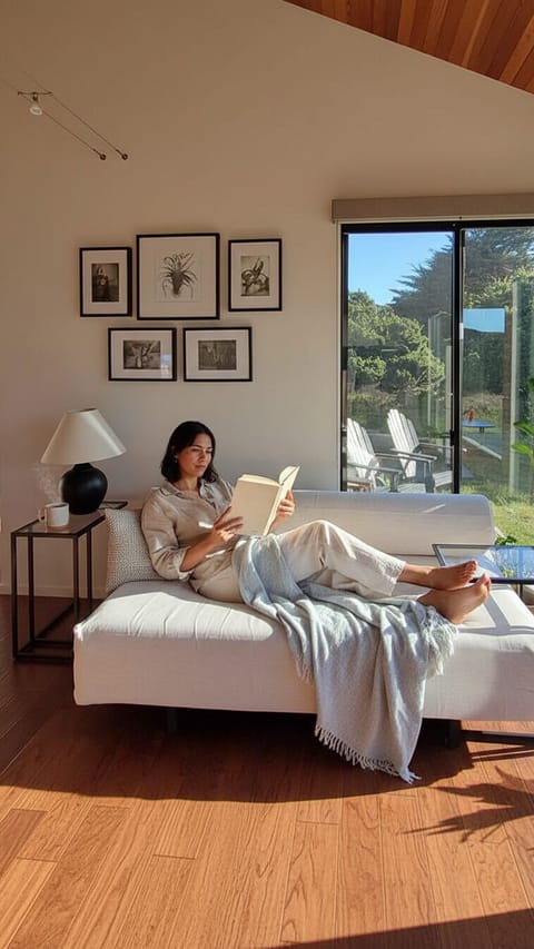 "Every morning and evening, I would curl up in a warm blanket on the captain bed, soaking in the sun and often spotting a family of quails, rabbits, foxes, and deers"