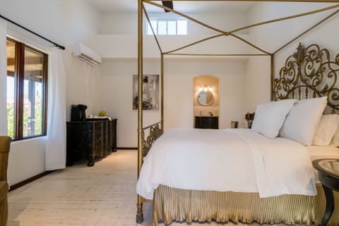 View to the rose garden from your custom iron bed 