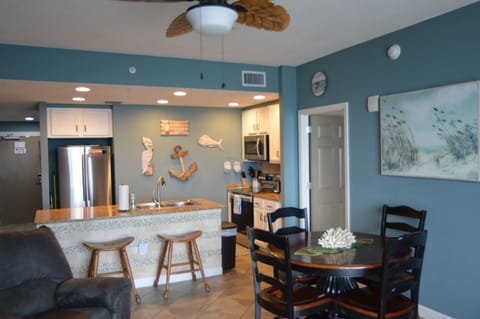 Fully equipped kitchen with Stainless Appliances.