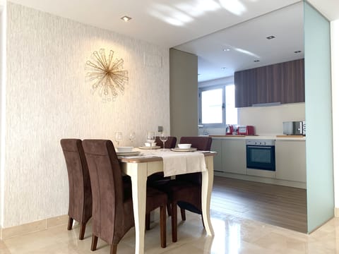 Open Dining and modern Kitchen