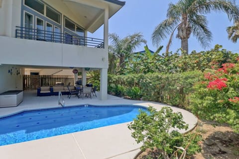 Unit #2 overlooks the pool and garden area