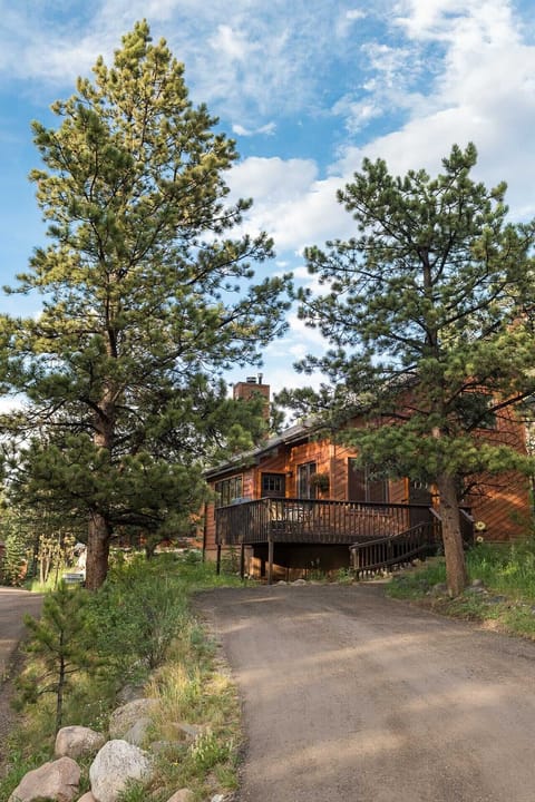 Outside the Evergreen Cabin. River is to the left just 50 steps!