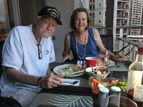 Enjoy meals and beautiful view from our large lanai - one of two lanais