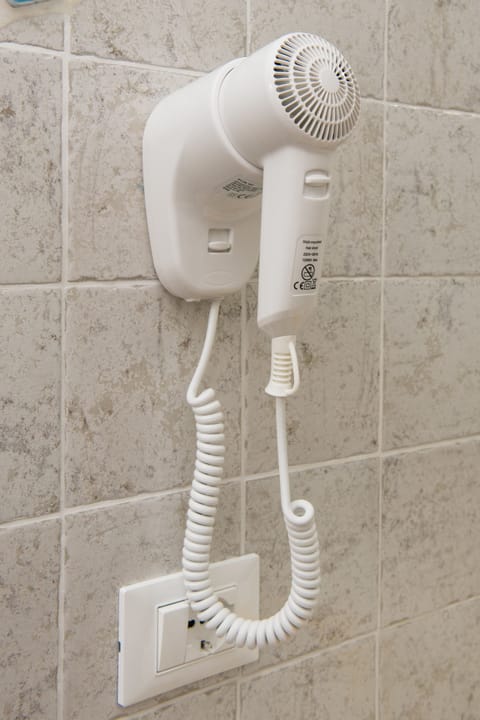 Shower, free toiletries, hair dryer, bidet