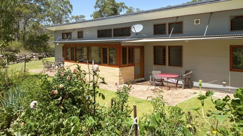 view over veggie garden of North side