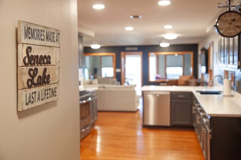 Lake-themed touches that make it feel like home.