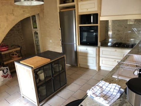 Main kitchen all equipped attached to dining room