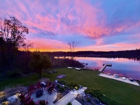 Stunning ever-changing views of Grass Lake.  Can you see yourself here?  This is from The Dining Deck at Dawn!