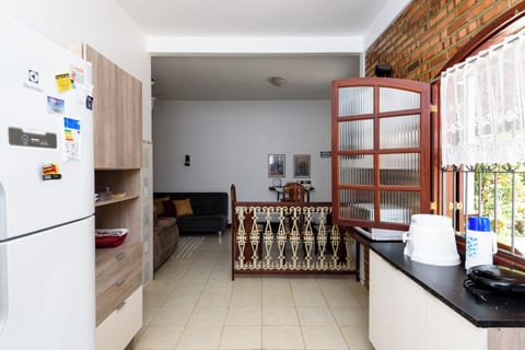 Family House, Pool View (2) | Private kitchen | Fridge, microwave, oven, stovetop