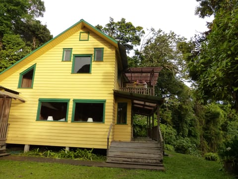 Our house, with living space & 1 bathroom on the 1st floor & 2 bedrooms upstairs