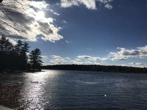 Lake view from private Chill area. Adirondack chairs provided. Sunsets guarantee