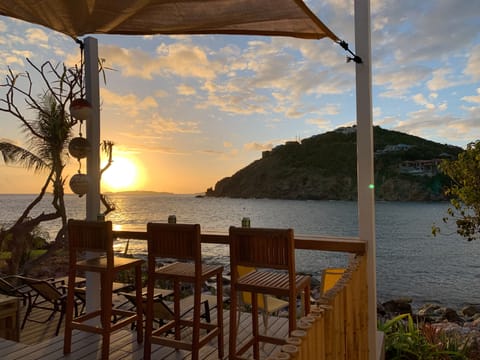 Cocktail time at Beach Walk! Relax to the stunning sunsets and sounds of surf.