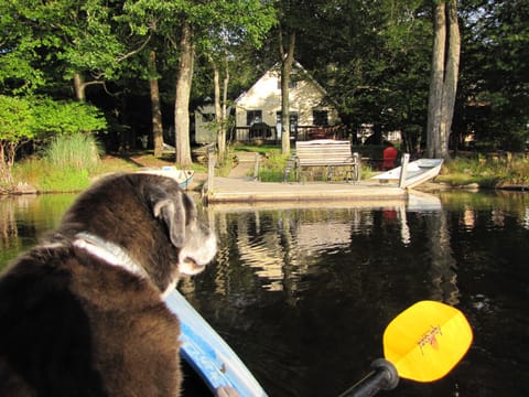 Kelly in the Kayak looking for Mom.