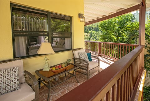 Outdoor sitting area.