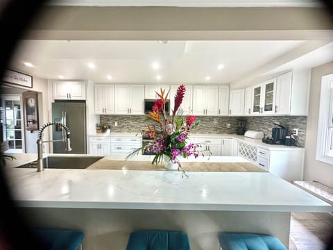 view of kitchen from game room