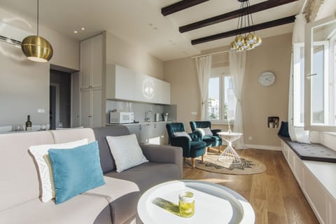 Superior Apartment, 1 King Bed with Sofa bed, Non Smoking | Living area | Smart TV, video-game console