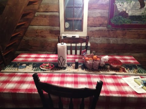 Kitchen decorated for Christmas
