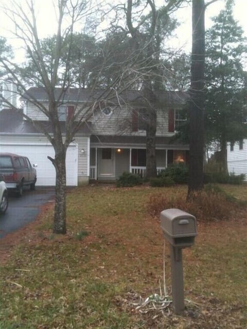 front yard - it's nice and shady; keeps house cool