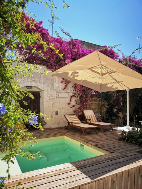 Indoor pool, outdoor pool, sun loungers