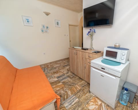 Living room and kitchen