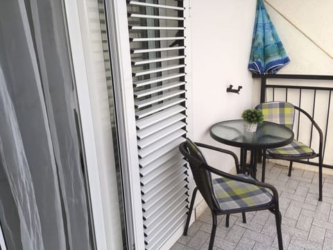 South-facing balcony with sea view