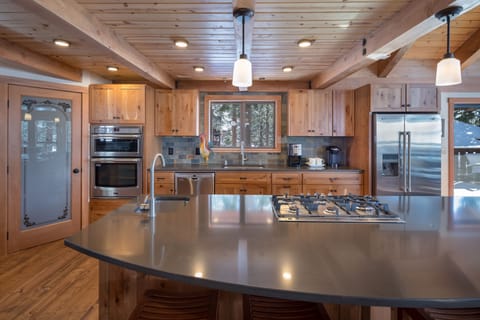 Another view of the kitchen with pantry for groceries.