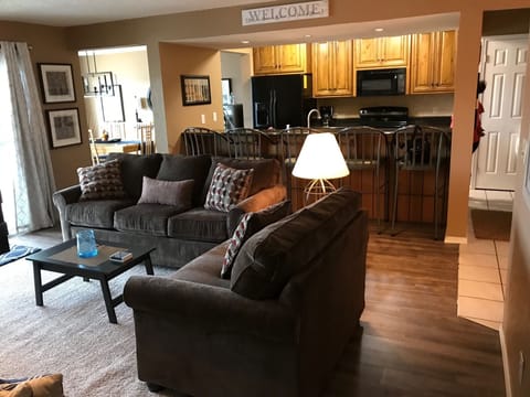 View from hallway towards kitchen