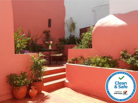 Our jewel, the Moroccan-inspired courtyard garden -- a tranquil haven.