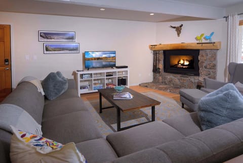 Living room w/electric fireplace