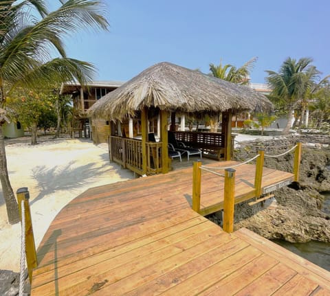 New palapa deck with easy water entry.