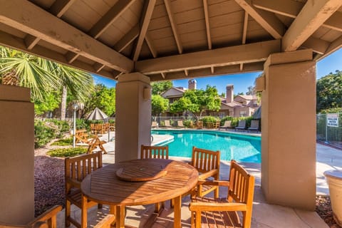 Pool area 1 - Heated pool with spa and ramada. STEPS from your unit!