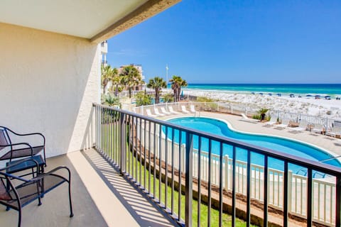 Relax with pool and gulf views