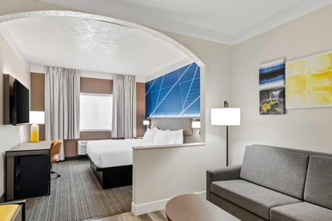Suite, 1 King Bed, Non Smoking | In-room safe, desk, blackout drapes, iron/ironing board