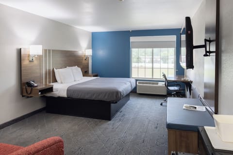 Standard Room, 1 King Bed | Laptop workspace, iron/ironing board, free WiFi, bed sheets