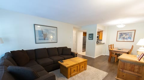 Living area with large sofa