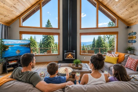 ☀️ Gather, relax, and make memories in this bright mountain retreat—perfect for movie nights, board games, and quality time after a day of hiking, biking, or exploring Tahoe.