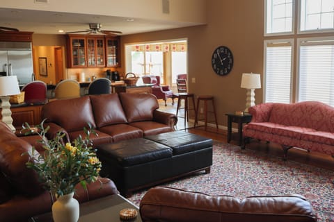 Up close view of living room.