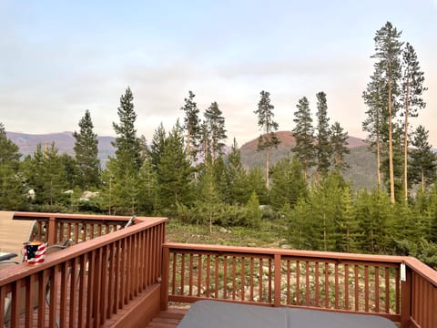 Back deck and view of Mt. Baldy!