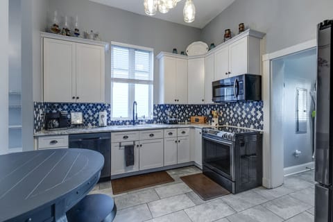 Fully stocked kitchen with everything you will need for cooking meals