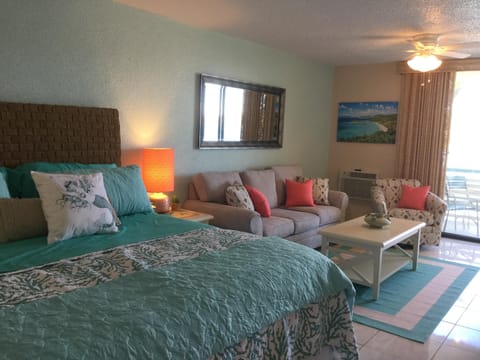 Newly furnished and freshly painted studio right on the ocean.