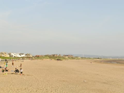 Wide sandy beach at Troon