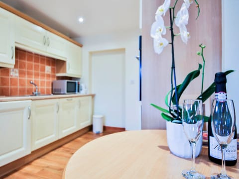 Compact dining area adjacent to the well equipped fitted kitchen | Horseshoe Cottage, Sawley, near Clitheroe
