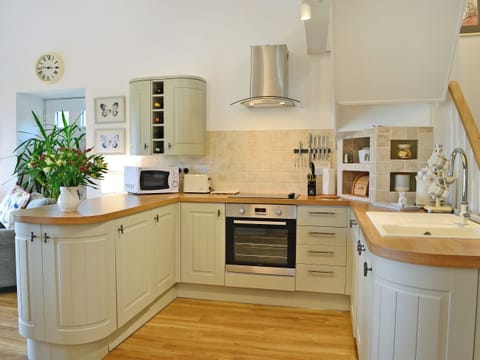 Immaculately presented kitchen area | Bridge Cottage, Oxton, near Lauder