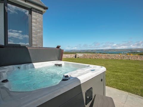 Private hot tub with panoramic views | Quarter Acre House - Dinduff Lodge and Quarter Acre House, Low Dinduff, near Stranraer