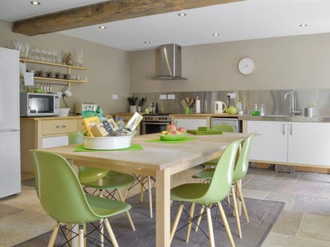 Convenient dining area within contemporary kitchen/diner | West Barn, Holymoorside, near Chesterfield