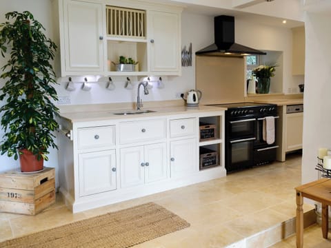 Galley-style kitchen | Bryn Hyfryd, Maenan, near Llanrwst