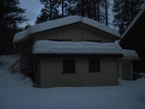Winter time at the Cabin/about 3 feet of snow  -covering the windows. Quiet