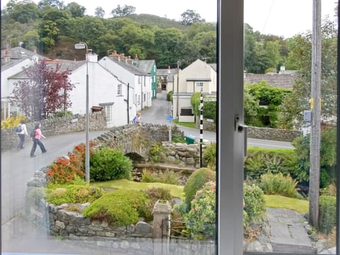 View of Braithwaite village from twin bedroom | Bridge Cottage, Braithwaite